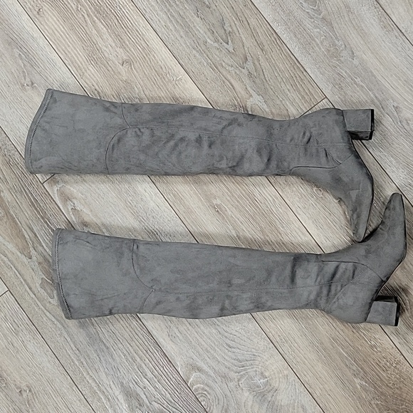 Marc Fisher LTD Size 6 Gray Charlotte Over the Knee Boots - Picture 1 of 10